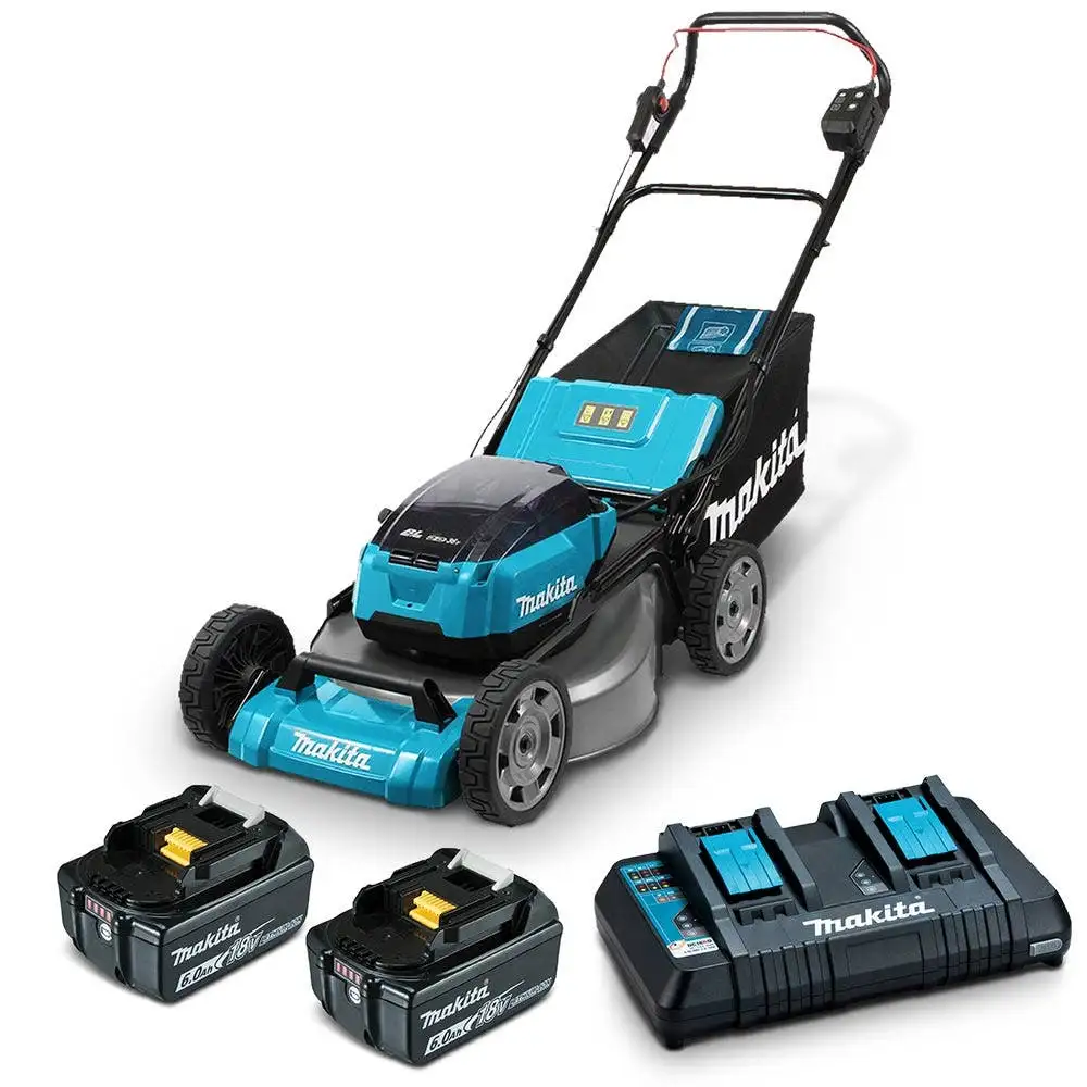 MAKITA 36V (18VX2) Brushless 2 x 6.0Ah 534mm Lawn Mower Kit DLM535PG2