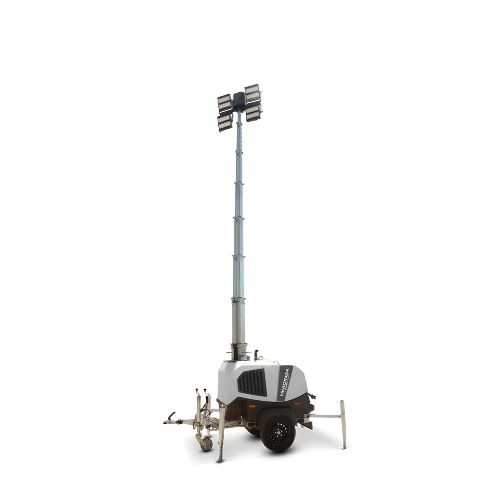 HIMOINSA 4 X 350W 8.5m High Dark Sensor Led Diesel Lighting Tower H-COMPACT