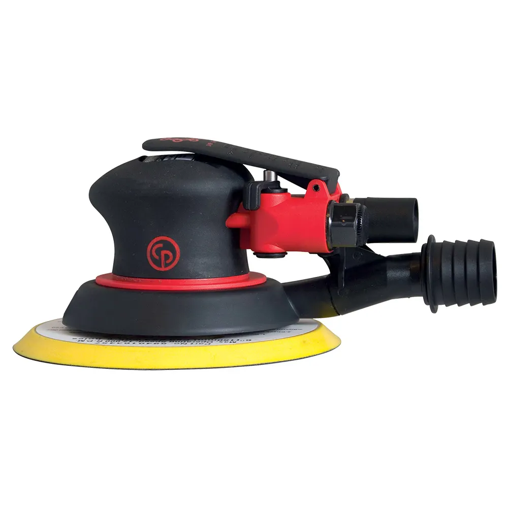 CHICAGO PNEUMATIC 160W 5mm Palm Velcro Pad, Vacuum Assist Orbital Air Sander CP7255CVE