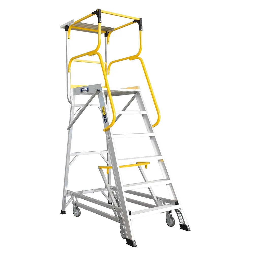 BAILEY 1.8m 200kg Aluminium with Gate Access Platform Ladder