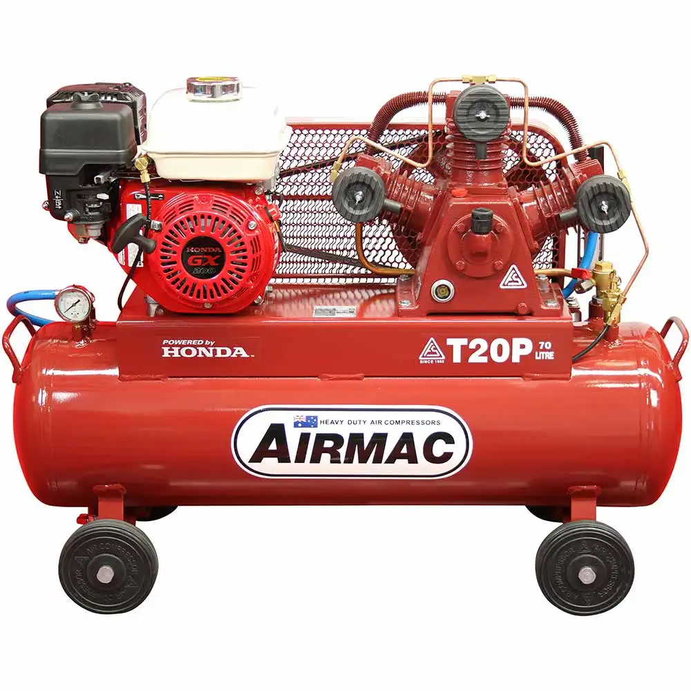 AIRMAC 6.5hp 70l 320 L/Min Honda Petrol Electric Start Air Compressor AM T20P ES