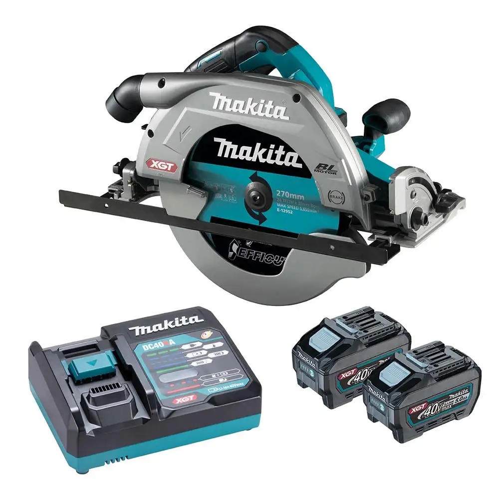 MAKITA 40V Max XGT Brushless 2 x 5.0Ah 270mm Circular Saw Kit HS011GT201