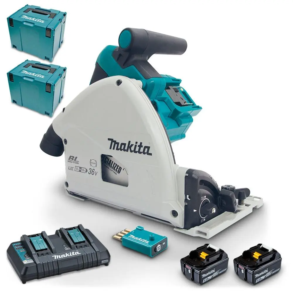 MAKITA 18Vx2 Brushless AWS 165mm Plunge Cut Circular Saw Kit DSP601PT2JU