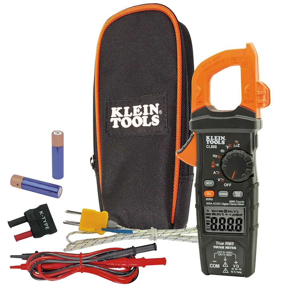 KLEIN 600V CAT4 LoZ 1000V CAT3 AC/DC Digital Clamp Meter Auto Off ACL800