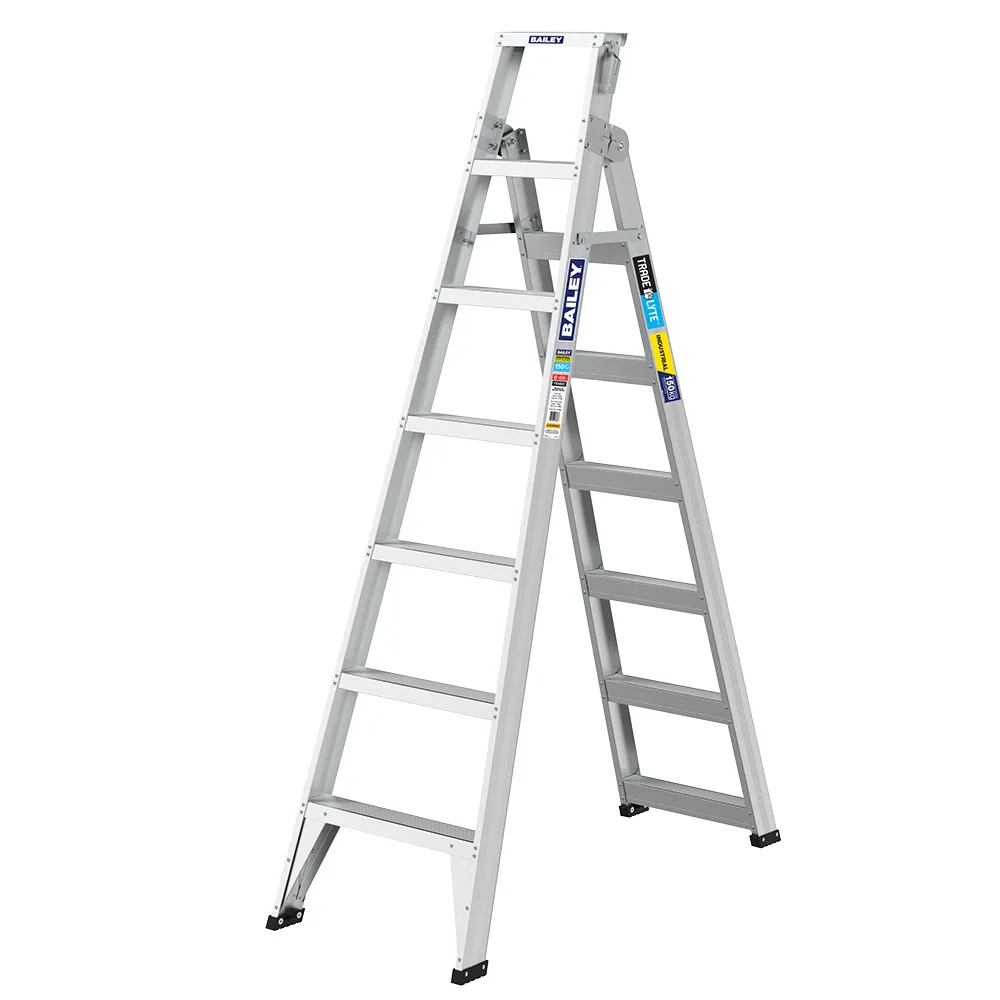 BAILEY 2.1/3.8m 150kg Trade Lyte Aluminium Double Sided Dual Purpose Ladder FS14023