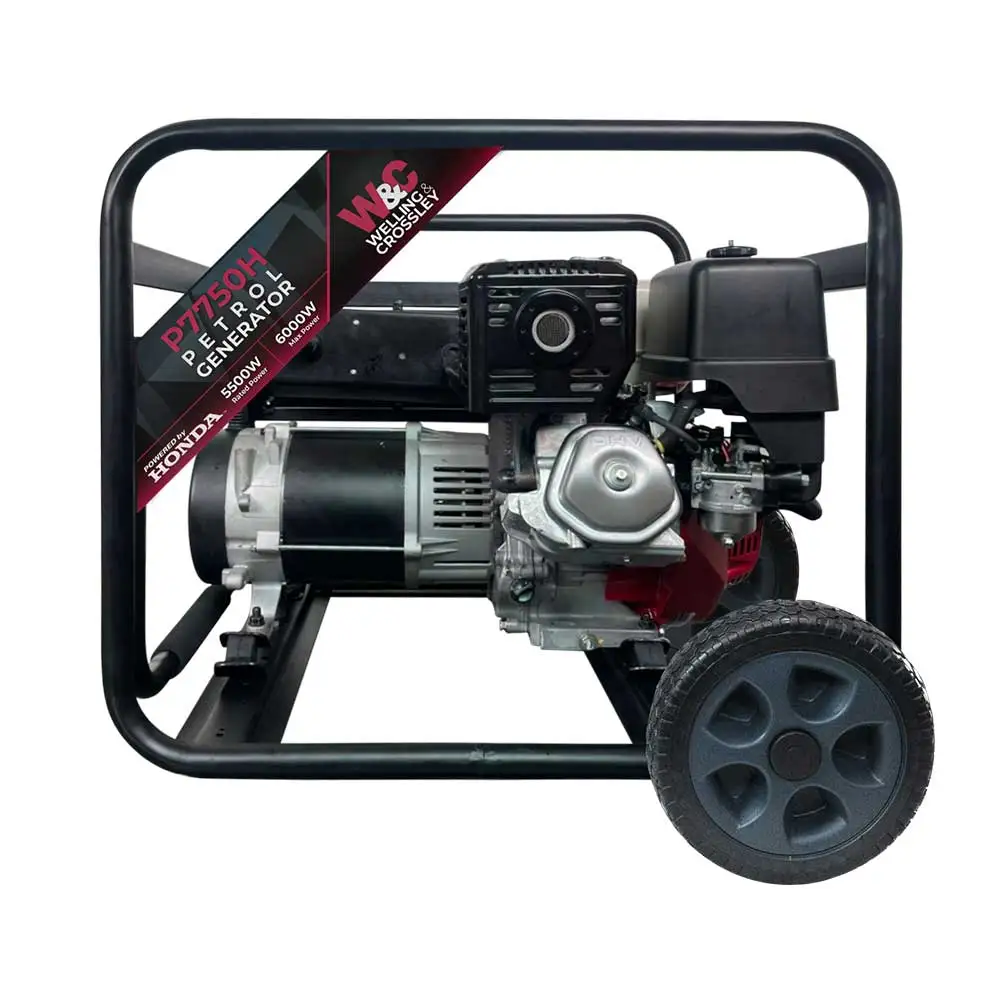 WELLING & CROSSLEY 6000W 7.5KVA Honda AVR Open Frame Generator WC-P7750H