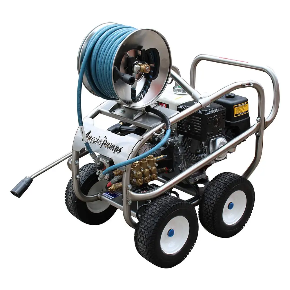 AUSSIE PUMPS 4000PSI Scud 400 13HP E/Start Pressure Washer w/ Hose Reel ABBSS400HRGX390E
