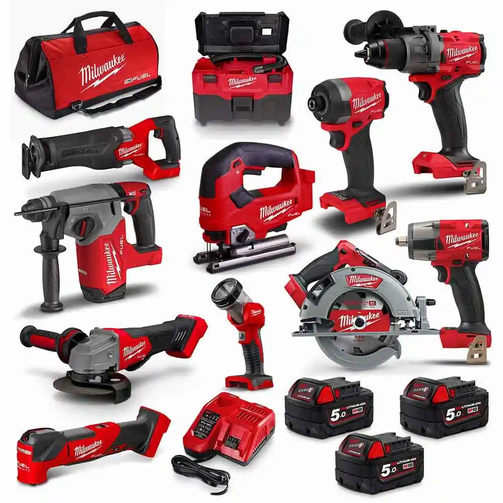 MILWAUKEE 18V FUEL 11 Piece 3 x 5.0Ah Combo Kit Power Pack M18FPP11A3503B