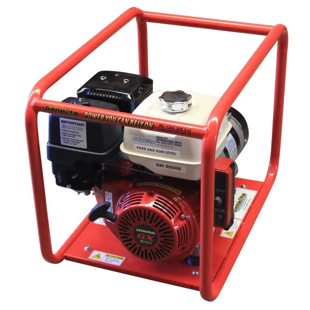 GENELITE 6.0kVA HONDA Petrol Generator Recoil/Key Start Single Phase GH5000E