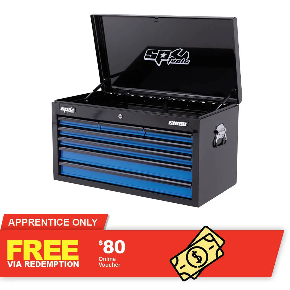 SP TOOLS 7 Drawer Custom Sumo Series Tool Box Black/Blue SP40121