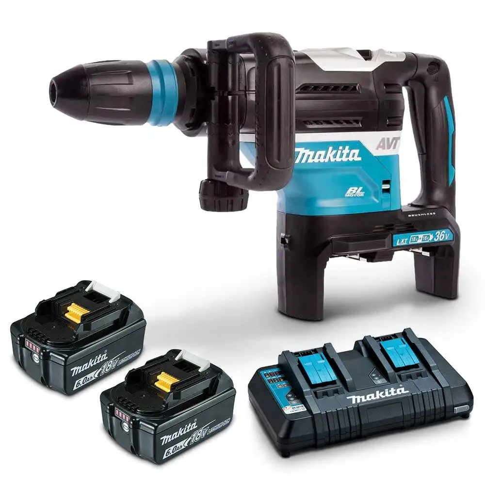 MAKITA 18Vx2 Brushless 2 x 6.0AH Rotary Hammer Combo Kit DHR400G2N