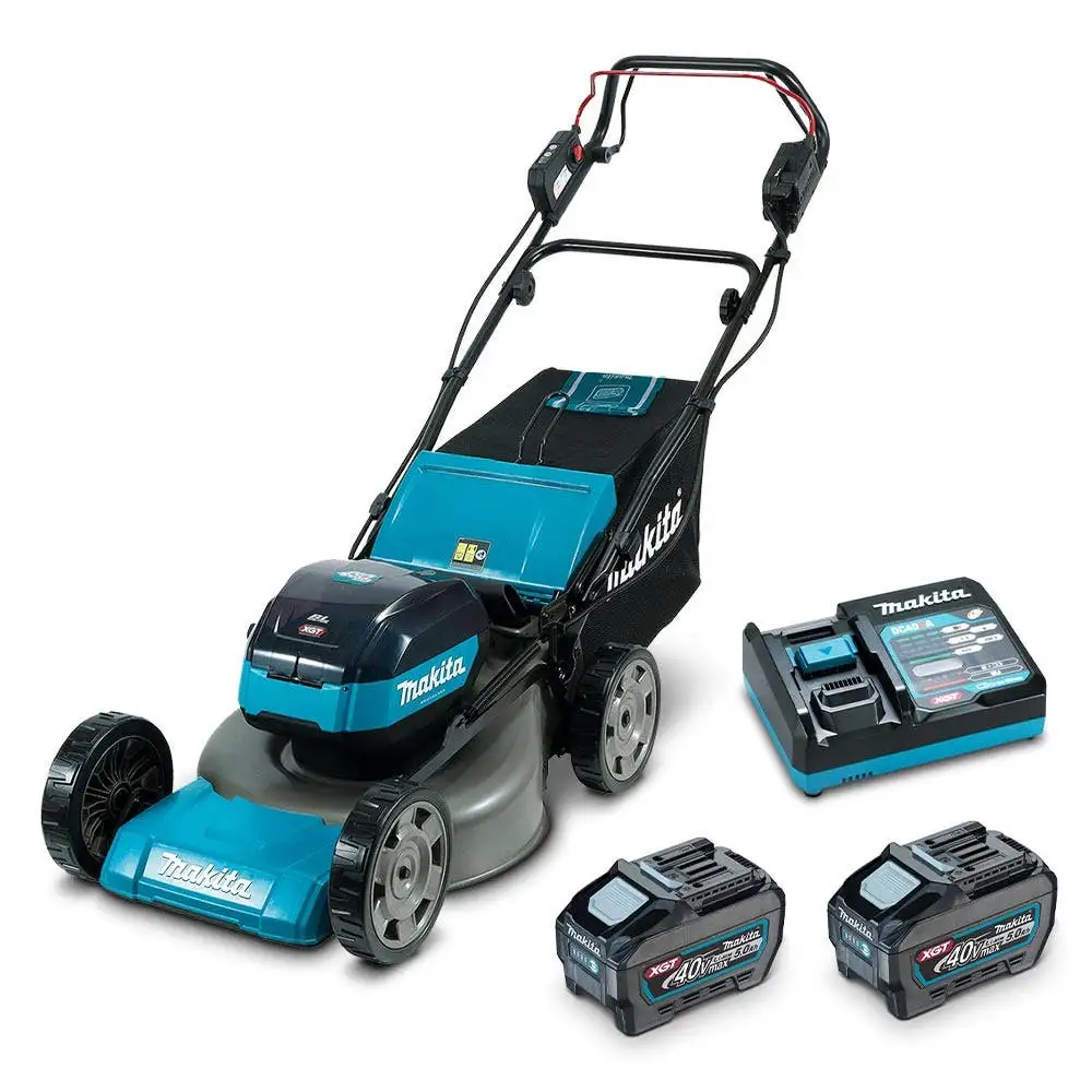 MAKITA 40V Max XGT 2 x 5.0Ah 480mm Self-Propelled Lawn Mower Kit LM001GT203