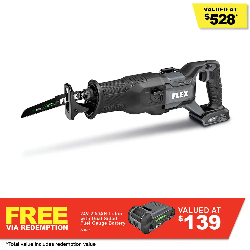 FLEX 24V Brushless Reciprocal Saw Skin FXA2271-Z