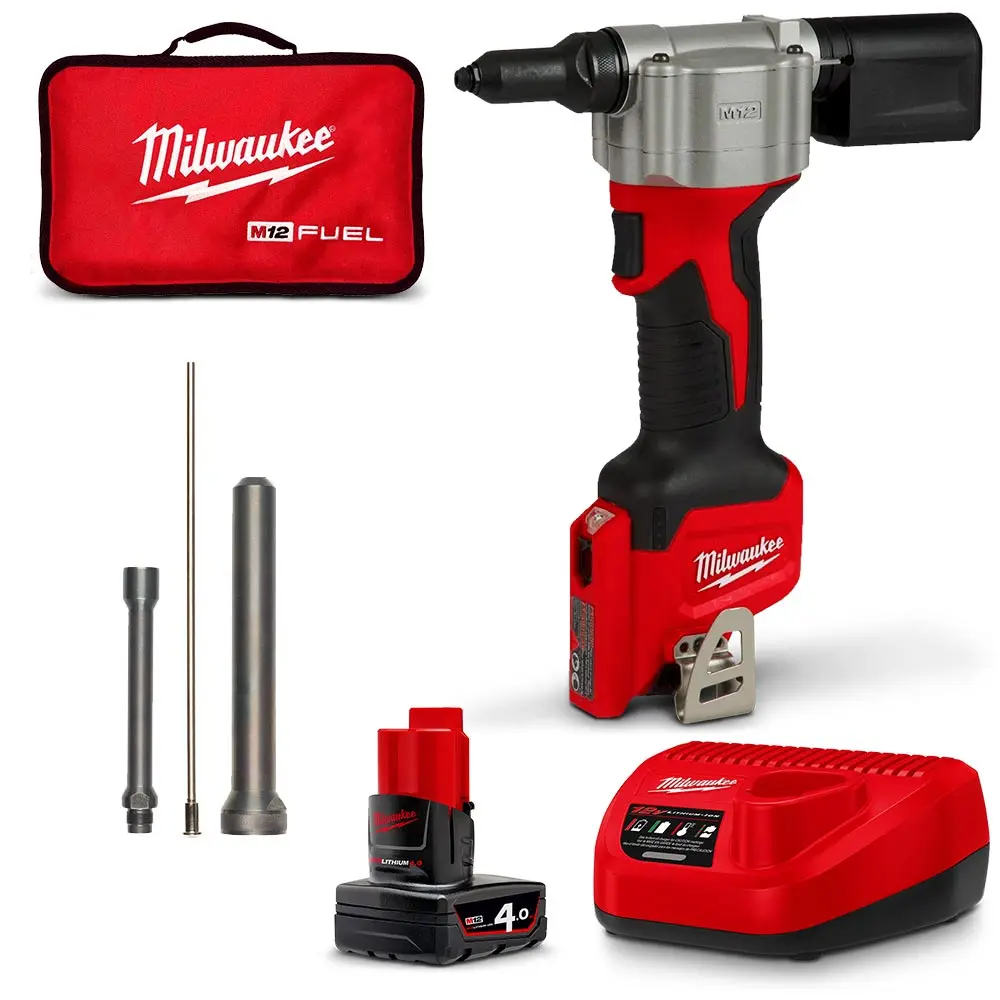 MILWAUKEE 12V 1 x 4.0Ah Rivet Tool Kit M12BPRT-401B