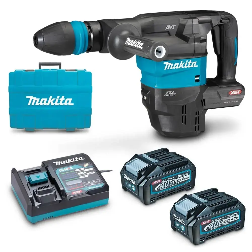 MAKITA 40V Max XGT Brushless 2 x 4.0Ah SDS Max Demolition Hammer Kit HM001GM202