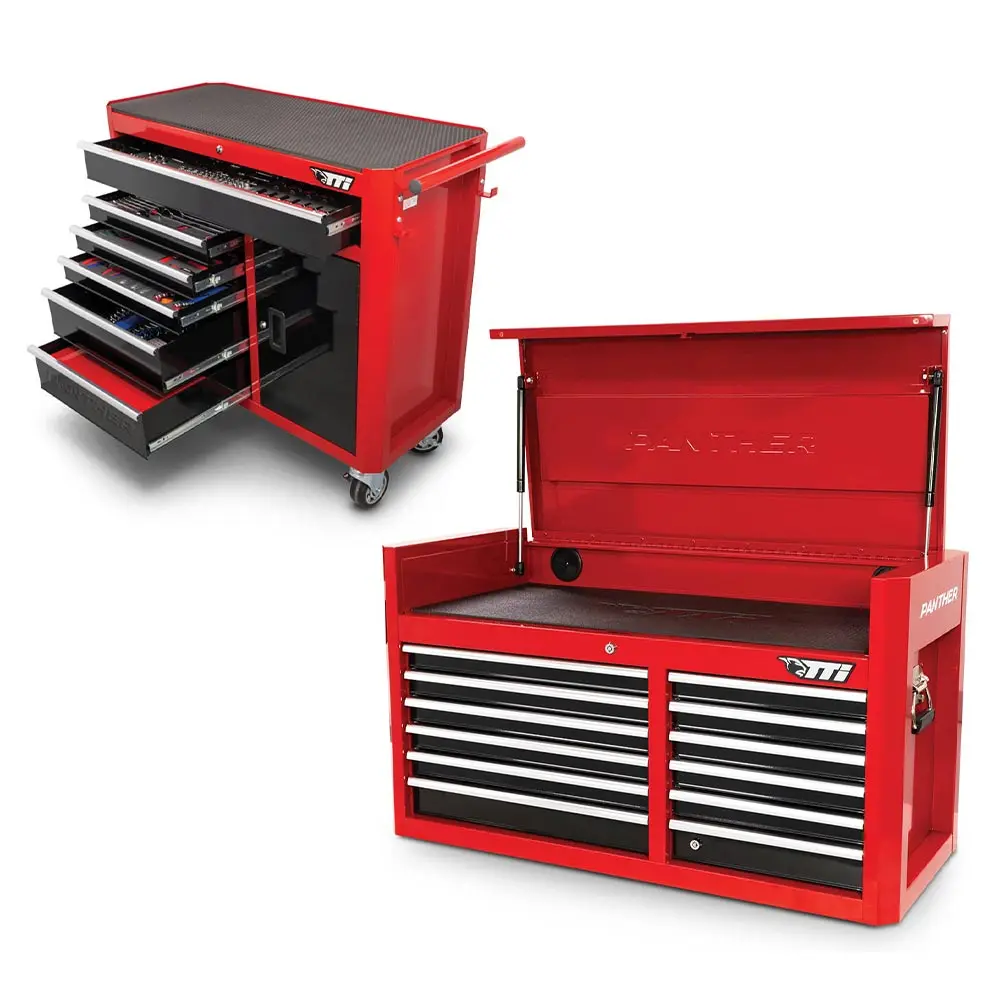 TTI 41" 18 Drawer Tool Trolley & Chest Combo 324 Piece TTKIT949