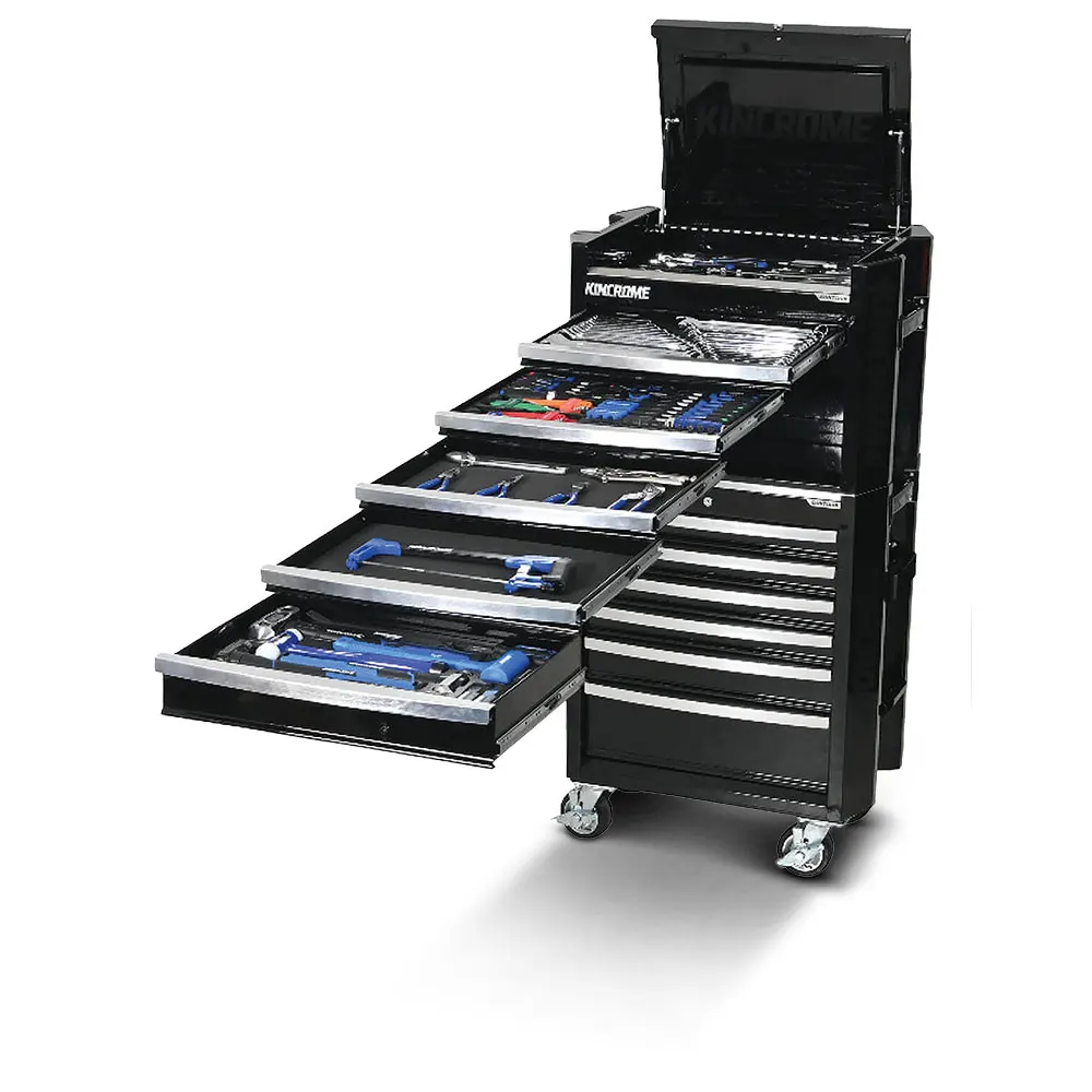 KINCROME Contour TFL Tool Trolley 307 Piece 11 Drawer Black P1821B