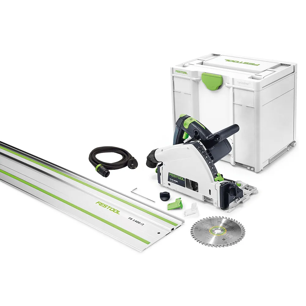 FESTOOL 160mm Plunge Saw w/ 1400mm Rail TS55F 577281