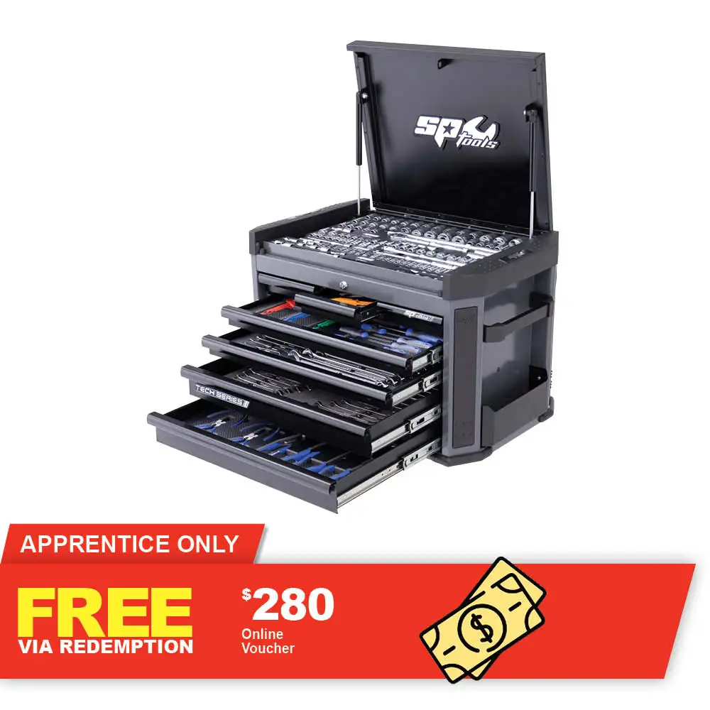 SP Tools Metric/SAE Diamond Black Tech Series Tool Kit with EVA Trays - 335 Piece SP52275DX
