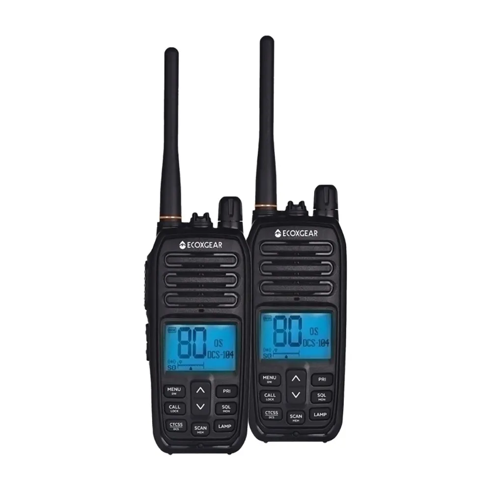 ECOXGEAR 5W 2PK UHF Handheld Radio - Black EXG500-2PK