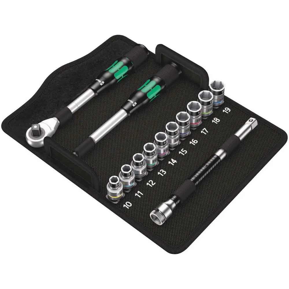 WERA 10-19mm 1/2Inch Drive SC1 8006 Metric Socket Set - 13 Piece WER004090