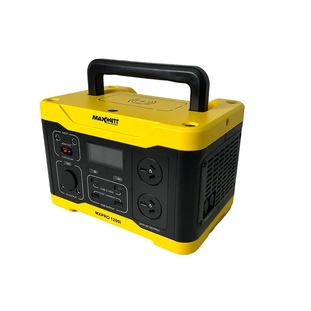 MAXWATT 600W Rated/1200W Peak Power Pro Series Portable Power Station & Carry Bag MXPRO1200I
