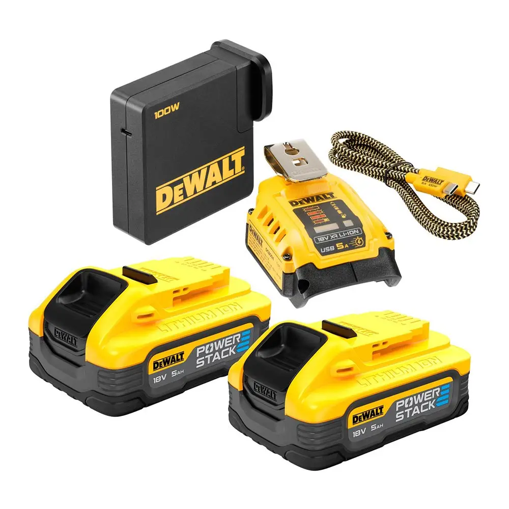 DEWALT 18V 5.0Ah XR POWERSTACK Starter Kit DCB094H2-XE