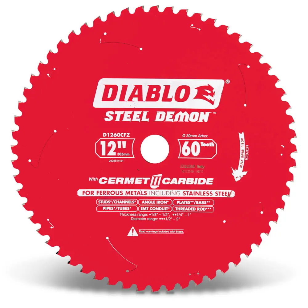 DIABLO 305mm 60T Ferrous Metals STEEL DEMON Saw Blade 2608644431