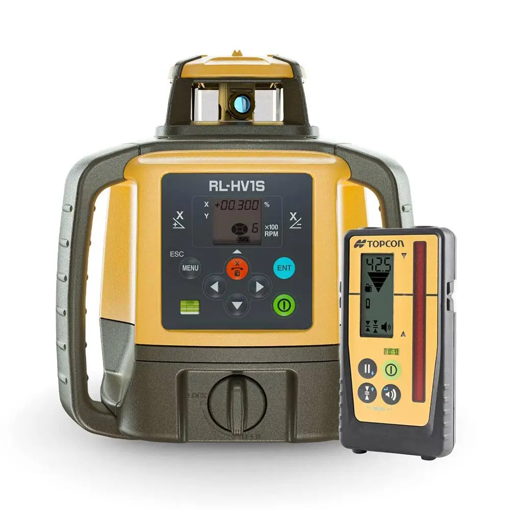 TOPCON HV1S Dial-In-Single Grade Rotary Laser Rechargeable with Premium LS100D Receiver 1051612-09