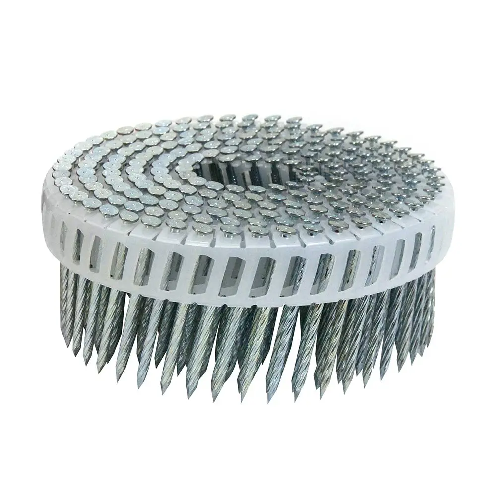 AIRCO Fap Series Coil Nail - Hardened Screw Shank Electro Galvanised - 50mm Box of 6000 YF50250