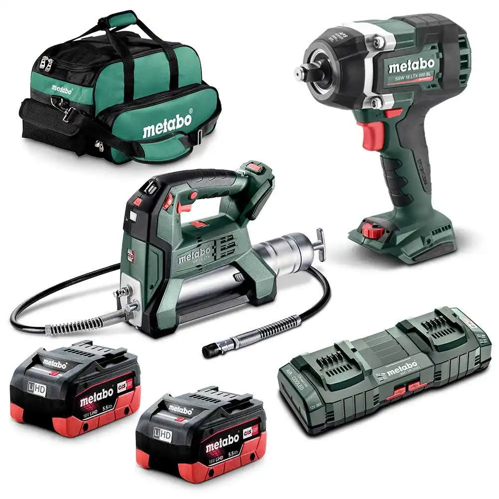 METABO 18V 2 Piece 2 x 5.5Ah Combo Kit MET18MX2SB2HD5.5FA AU68205450