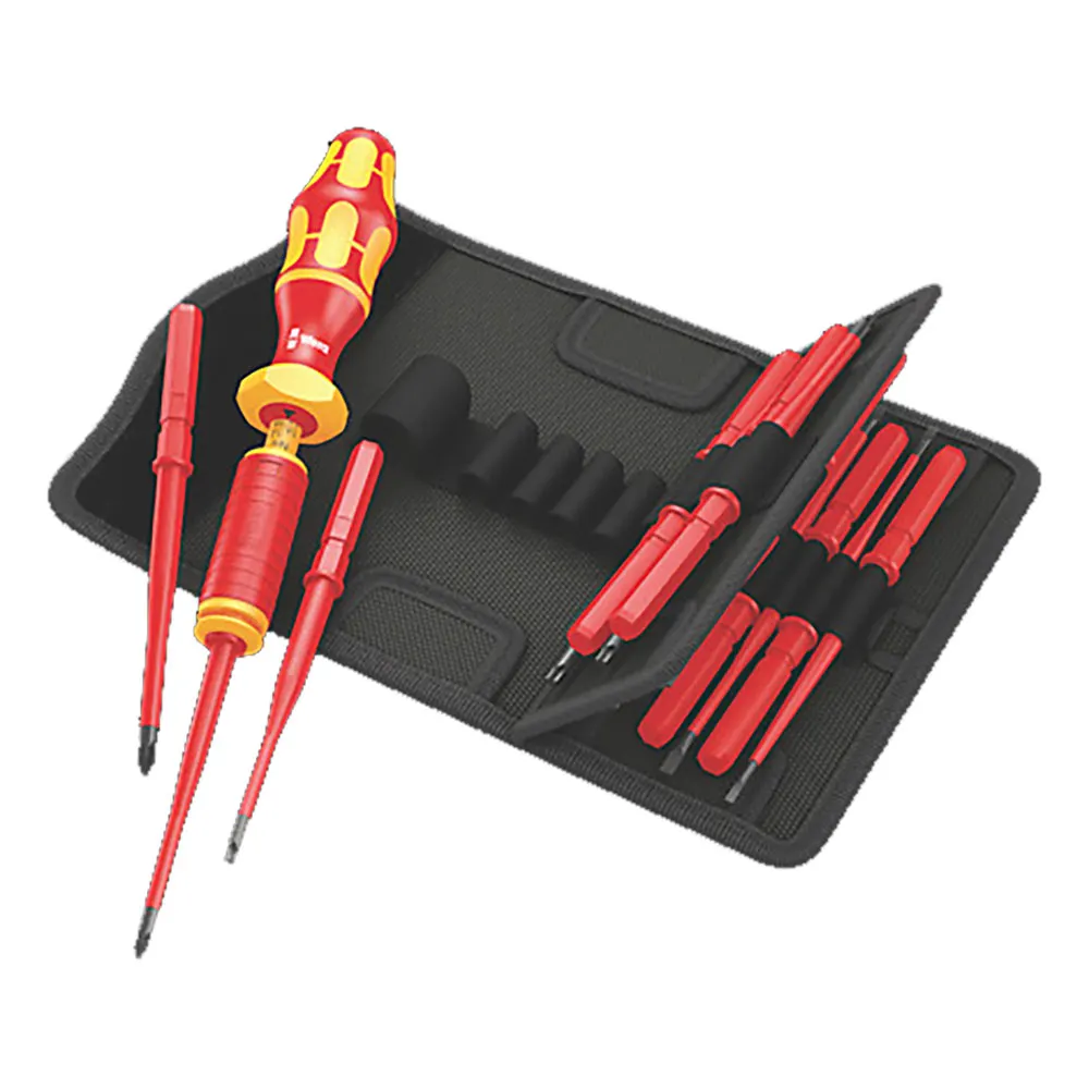 WERA Kraftform Kompakt VDE 15 Torque 1.2 - 3.0Nm Extra Slim 1, 15 Piece WER059291