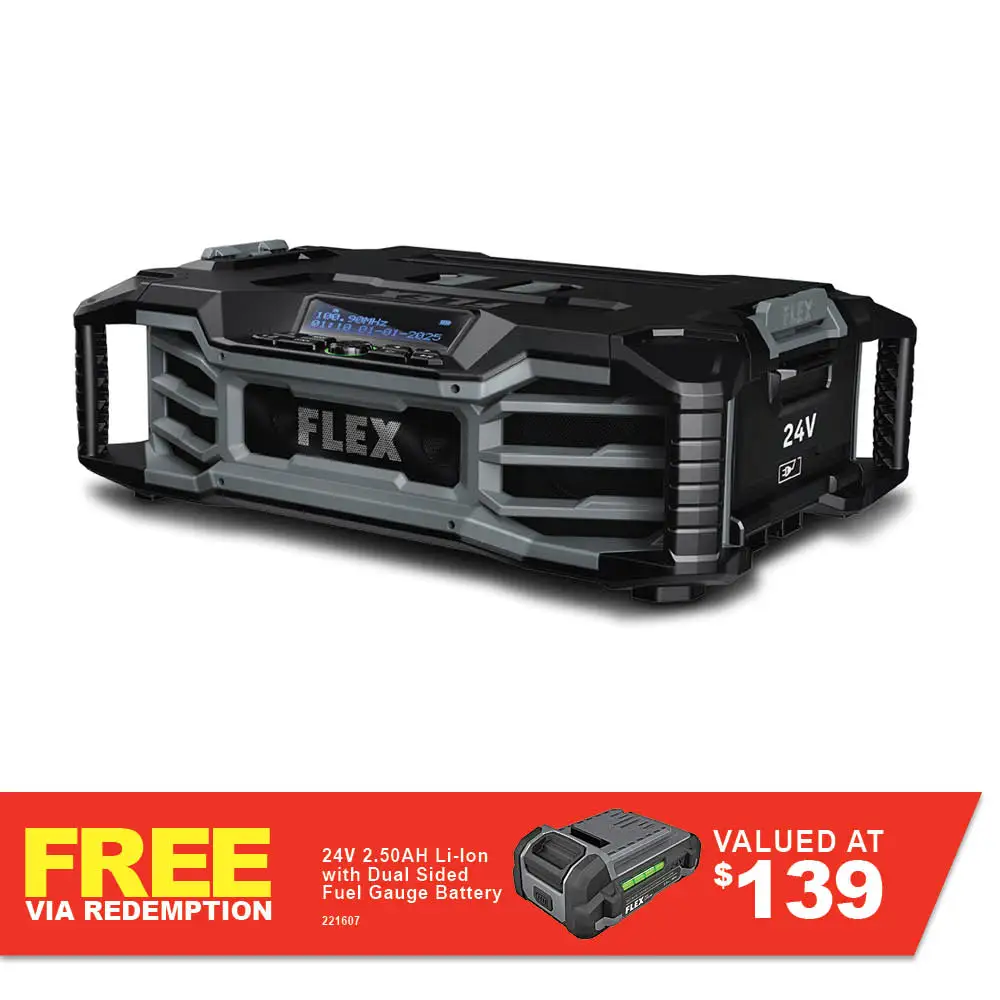 FLEX 24V Stack Pack AM/FM/Bluetooth Radio Skin FXA5361-Z