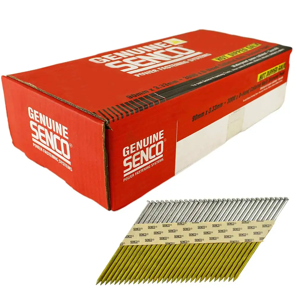 SENCO 34° Hot Dipped Galvanised Framing Nails - 90mm Box of 3000 KC29ASB