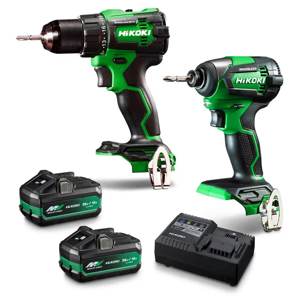 HiKOKI 18V MultiVolt Brushless 2 Piece 2 x 2.5/5.0Ah Combo Kit KC18DE(HAZ)