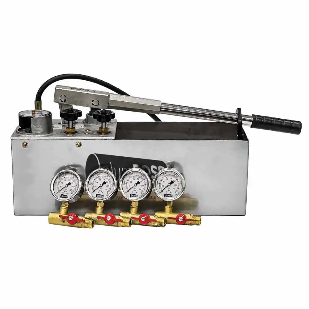 PLUMBOSS 6000KPA 12L Pressure Test Pump Max With 4x Rough In Test Kit SSTP50