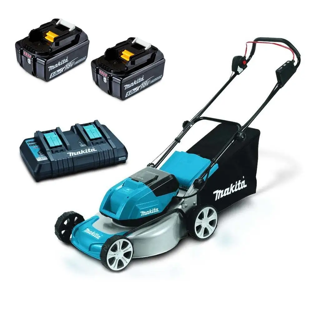 MAKITA 36V Brushless 2 x 5.0Ah 460mm Lawn Mower Kit DLM464PT2