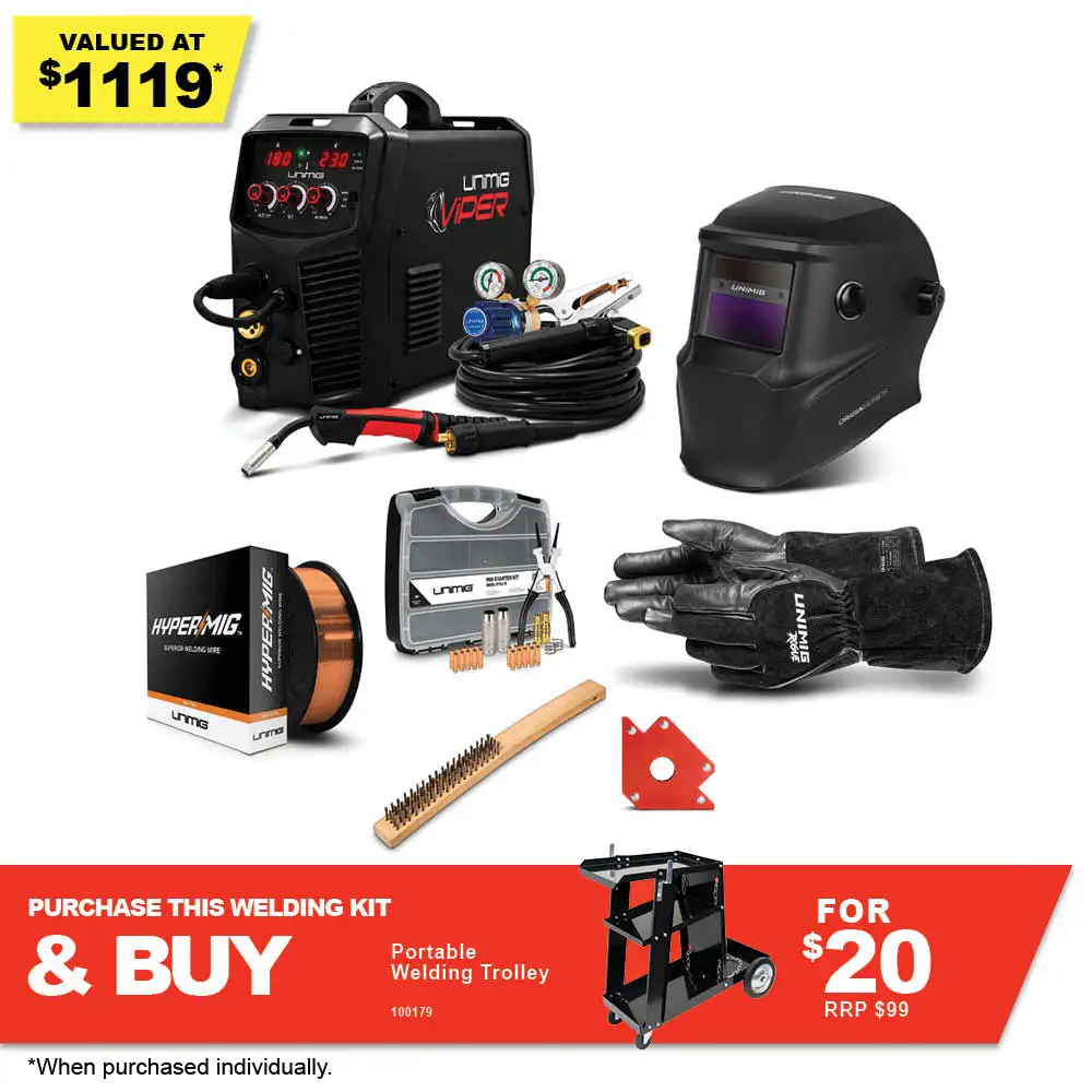 UNIMIG 10A Viper 185 Bundle Multi Process Welder PK11112