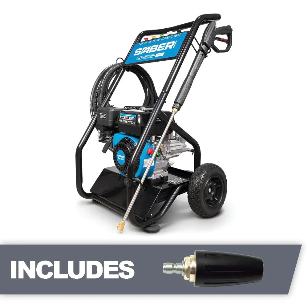 SABER 3000psi 7hp Petrol Pressure Washer SPW3000