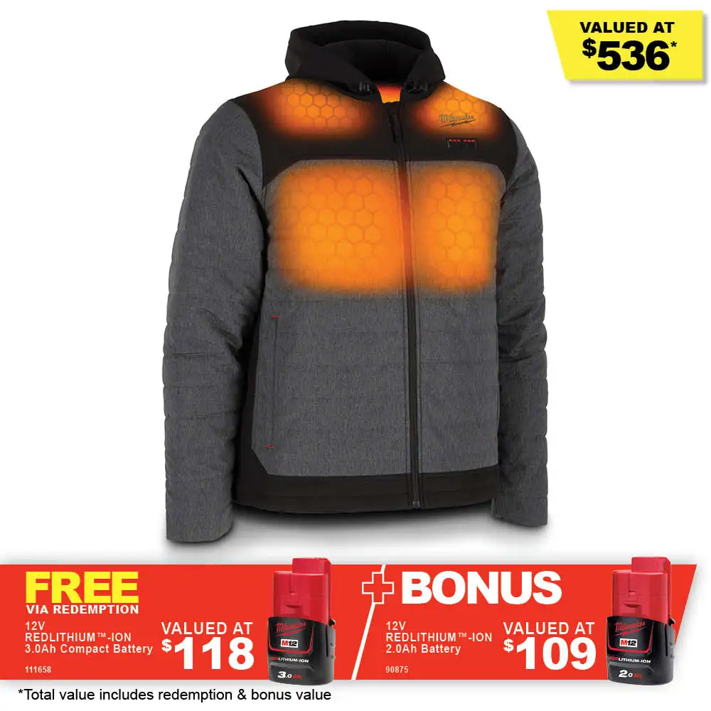 MILWAUKEE 12V AXIS Heated Jacket Grey M12AHJGRY0