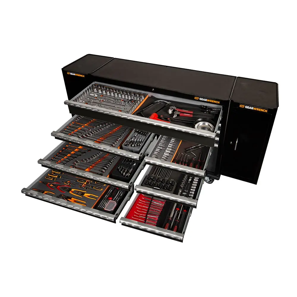 GEARWRENCH 322 Piece Tool Kit 58" Trolley Side Cabinet 77017