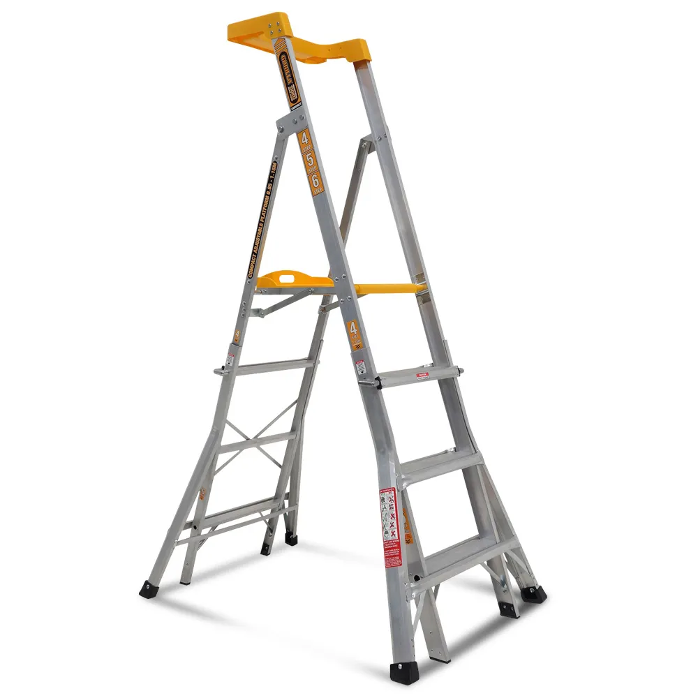 GORILLA 1.2-1.8m Lite Series Aluminium Adjustable Platform Ladder RPL0406-I