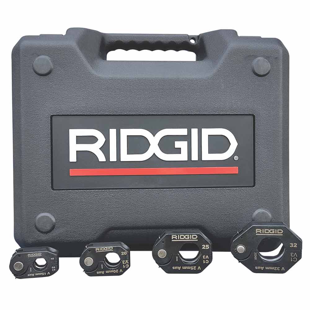 RIDGID Press Tool Ring Set Suits Copper 15-32mm W/ Case 78763