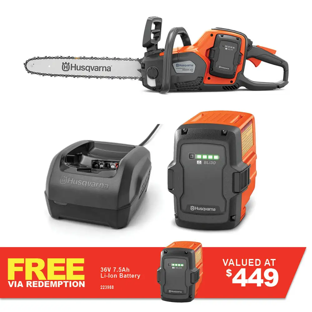 HUSQVARNA 40V MAX SERIES™ Power Axe 350i 45cm (18") 1 x 7.5Ah Chainsaw Kit 970601206