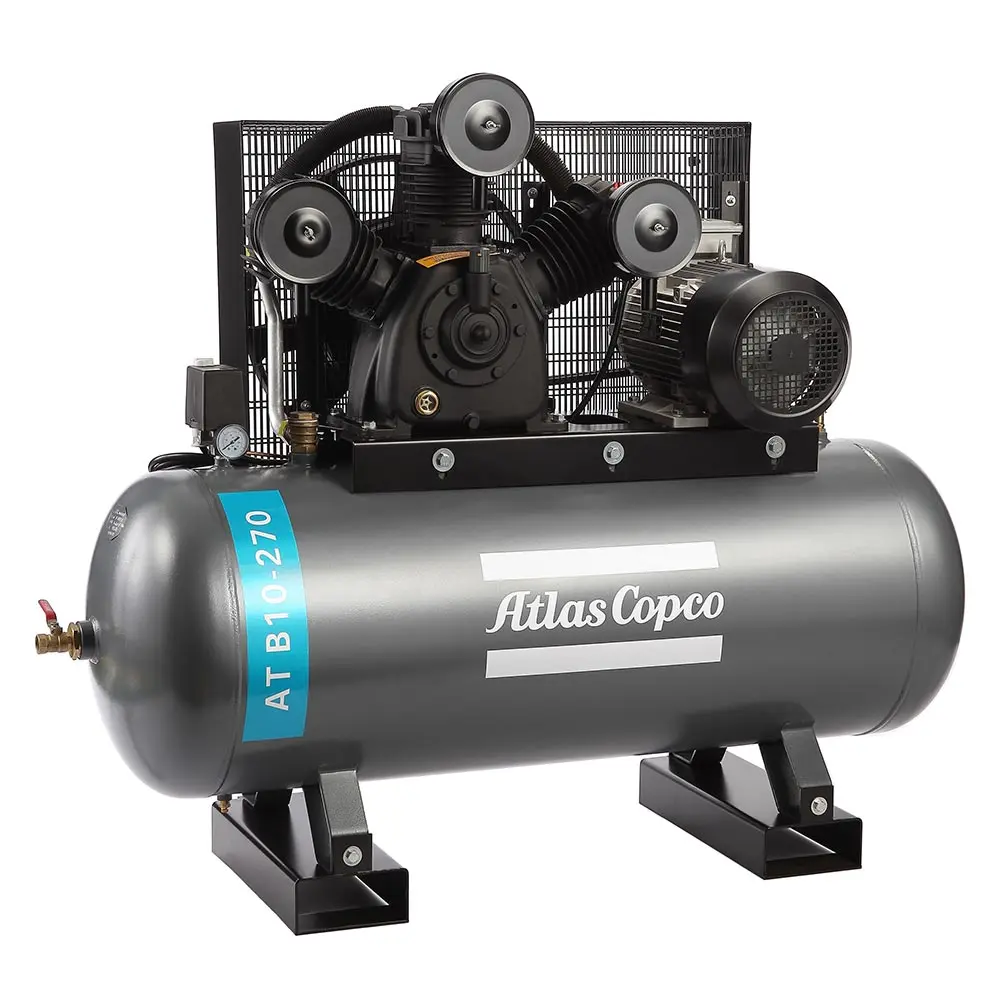 ATLAS COPCO 10HP 270L 3 Phase 1020L/M Piston Air Compressor 1129740161