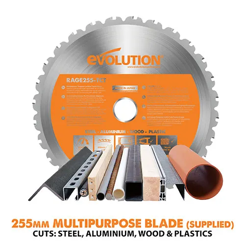 EVOLUTION 255mm 1500W Multi-Purpose Table Saw RAGE5S