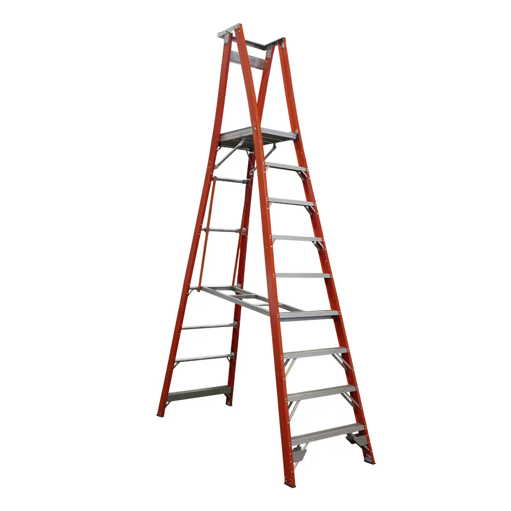 INDALEX 150kg Pro 9 Step Fibreglass Platform Ladder PROPF12/9