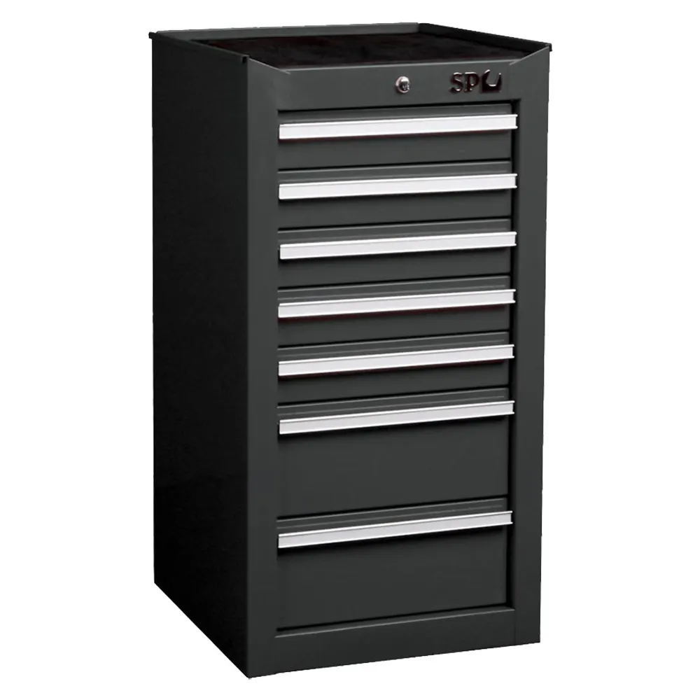 SP TOOLS 7 Drawer Custom Series Side Cabinet Black SP40131