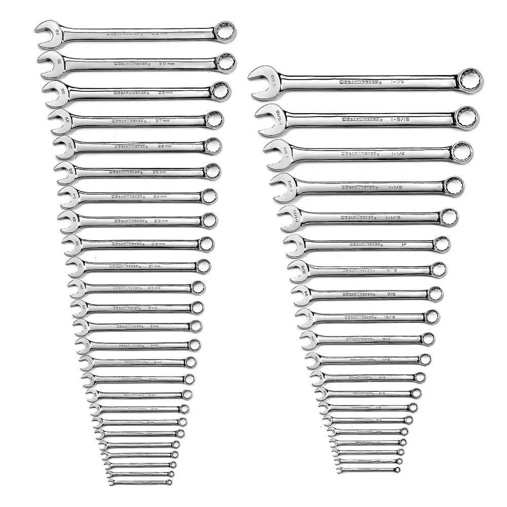 GEARWRENCH 44 Piece Long Pattern Combination Non Ratcheting Spanner Set