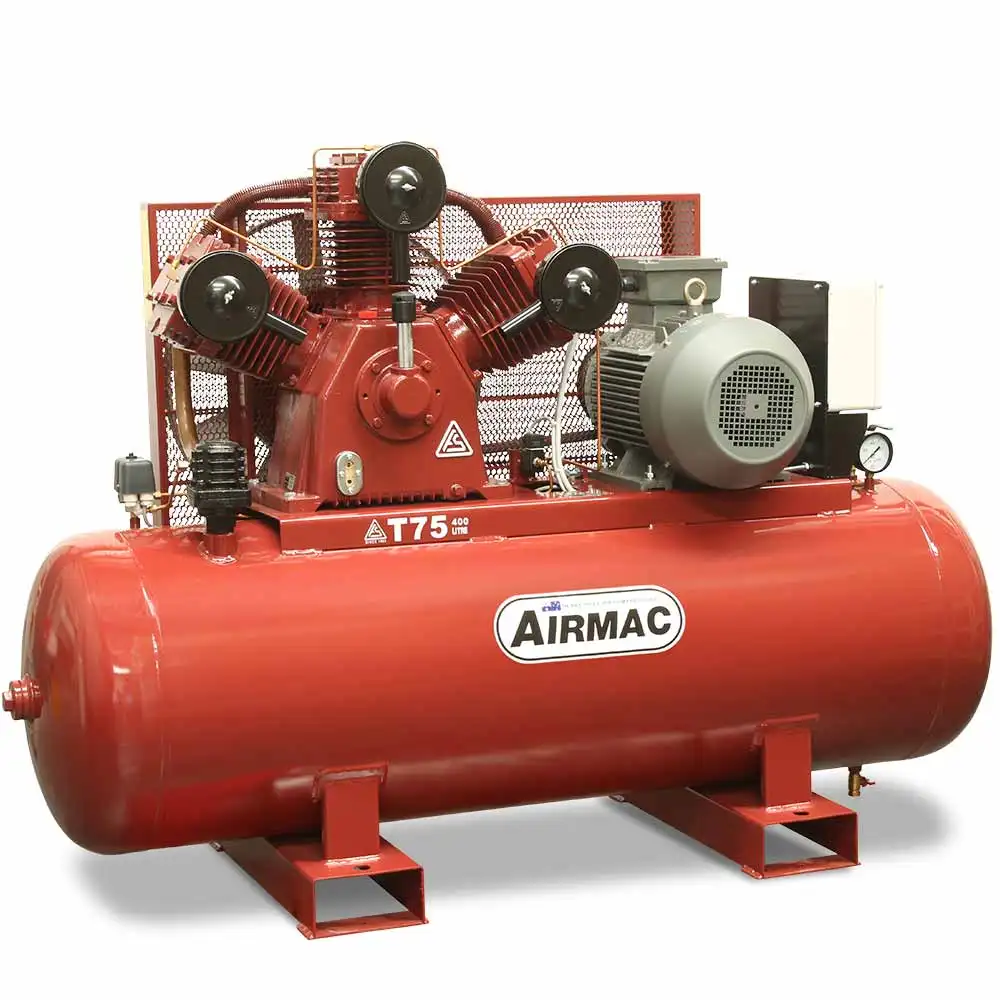 AIRMAC 415V 15hp 400l 1,750 L/Min Air Compressor AM T75 415V